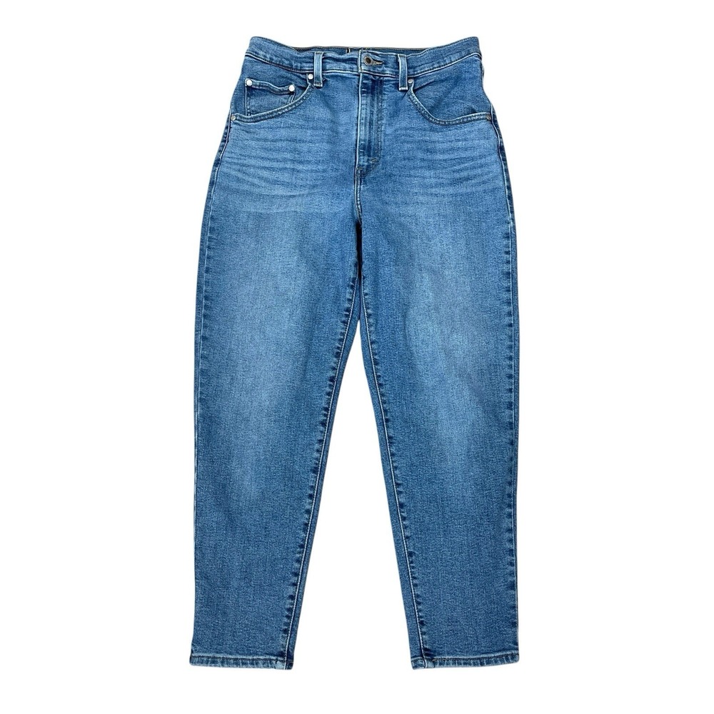 Levis SilverTab Mom Jeans Size 30x26 Light Wash Blue High Rise Relaxed Taper
